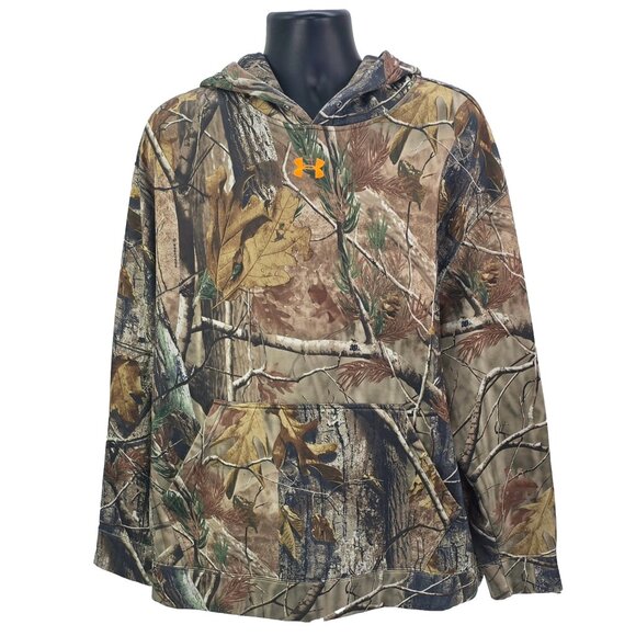 Under Armour Hoodie Men’s XL Realtree AP Camo Pullover Sweatshirt Hunting Gear - Picture 1 of 7